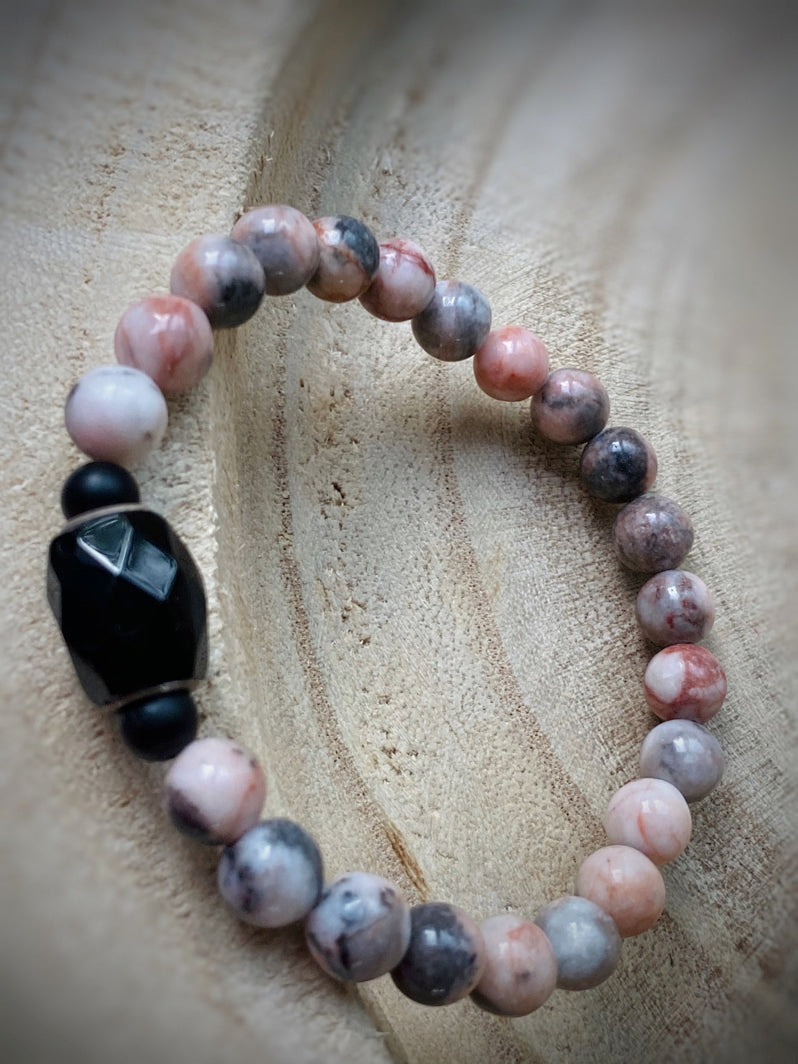 A421 - Zebra-Jaspis mit Onyx