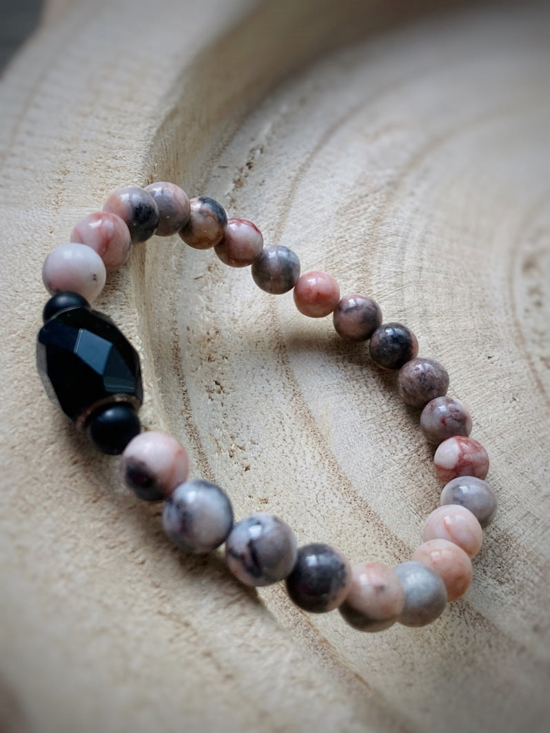 A421 - Zebra-Jaspis mit Onyx
