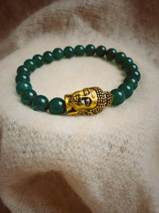 A729 - Grüner Onyx mit Buddha
