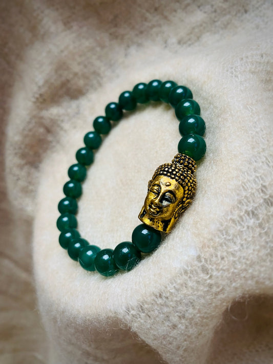 A729 - Grüner Onyx mit Buddha