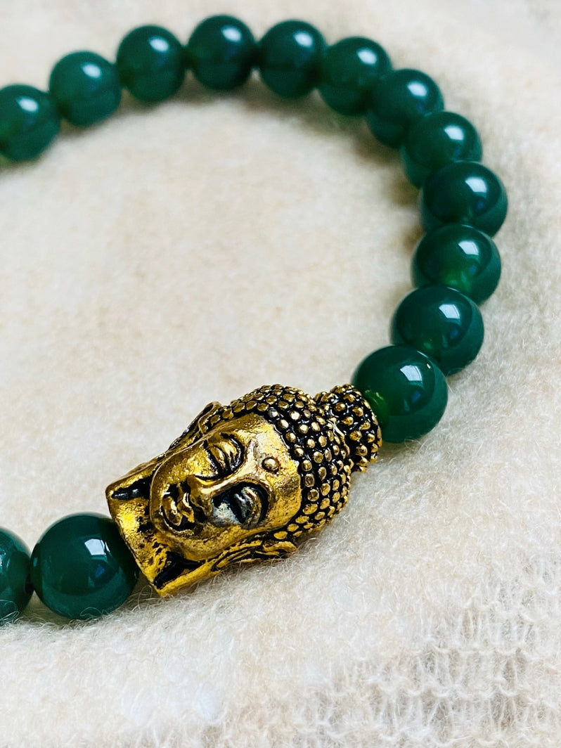 A729 - Grüner Onyx mit Buddha