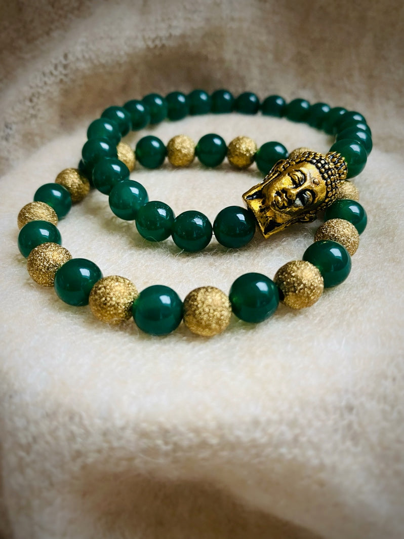 A729 - Grüner Onyx mit Buddha