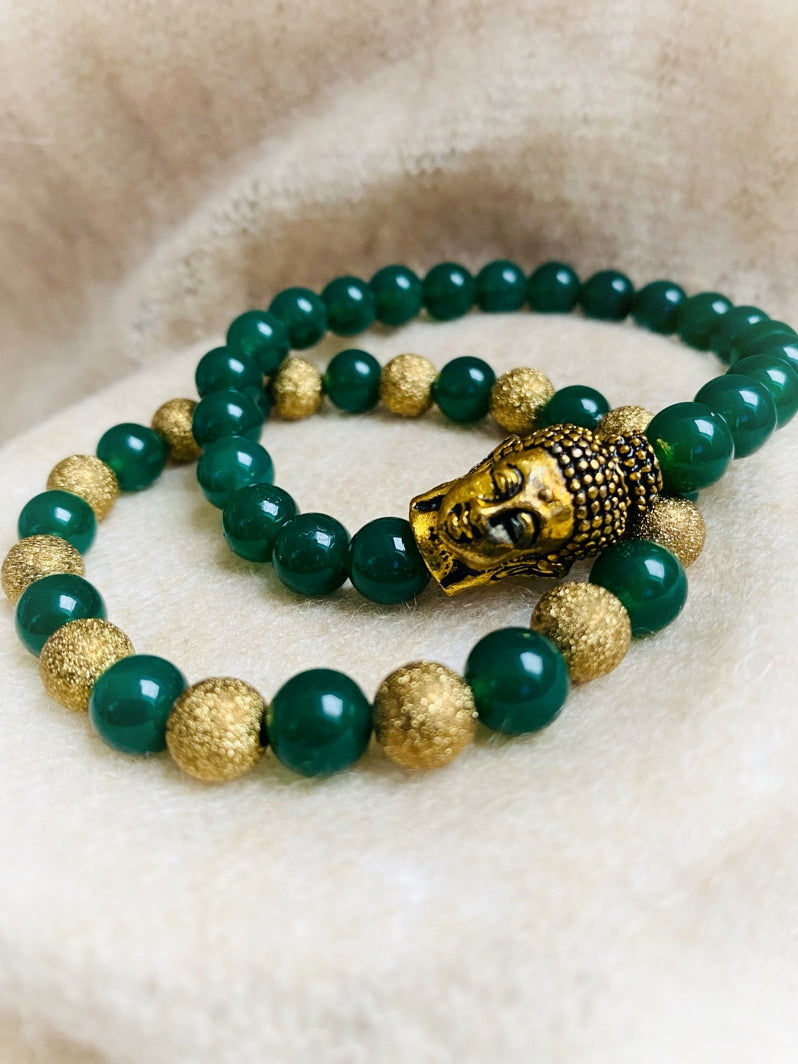 A729 - Grüner Onyx mit Buddha