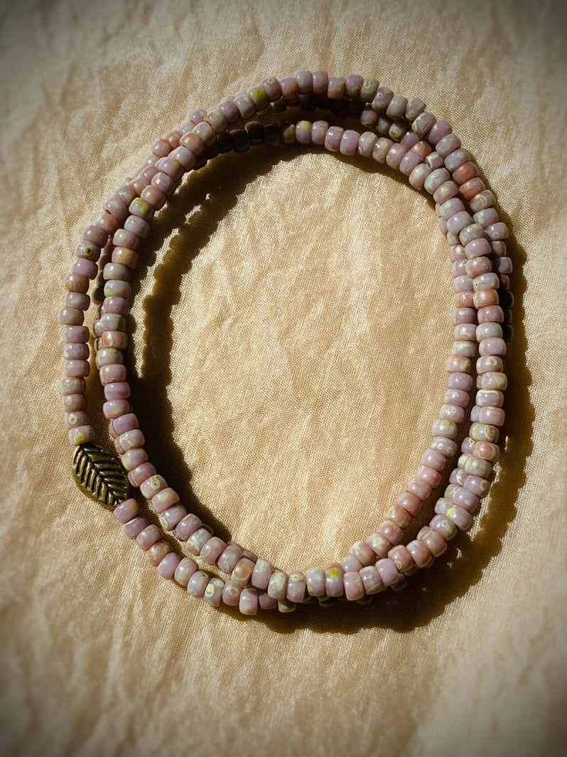 A745 - Wickelarmband Dusky Pink 1