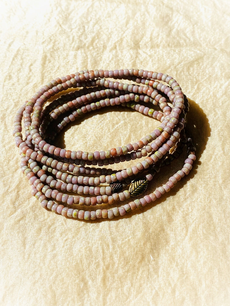 A745 - Wickelarmband Dusky Pink 1