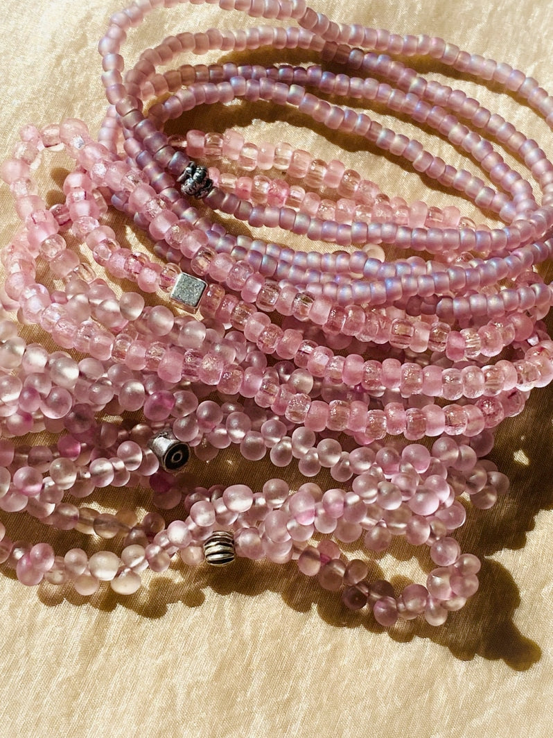 A750 - Wickelarmband Pink Drops 2