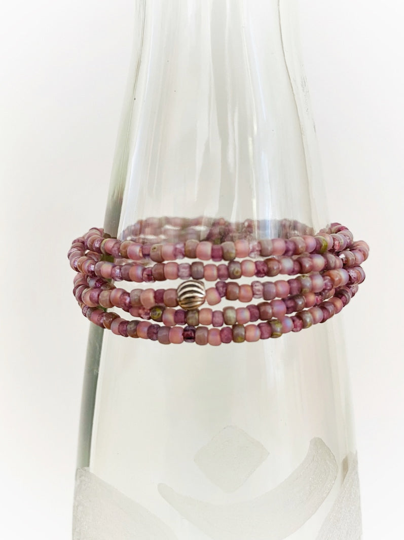 A861 - Wickelarmband Lila-Mix