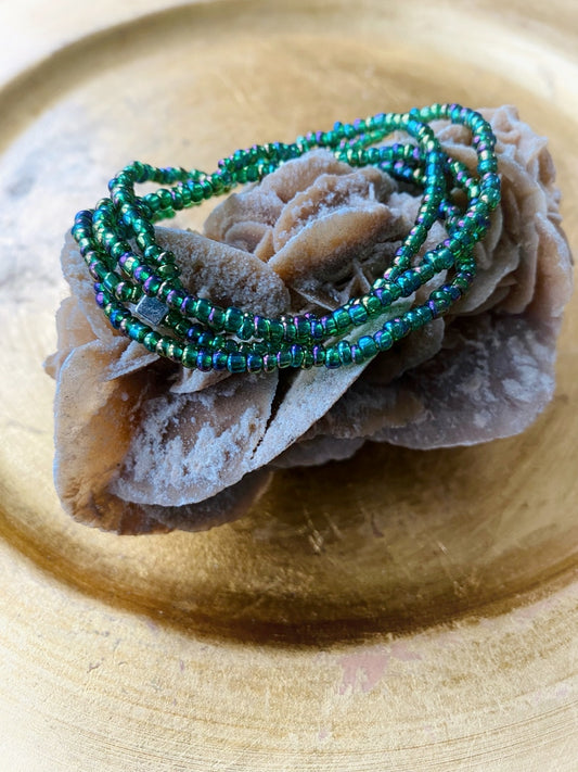 A873 - Wickelarmband Green Rainbow 1