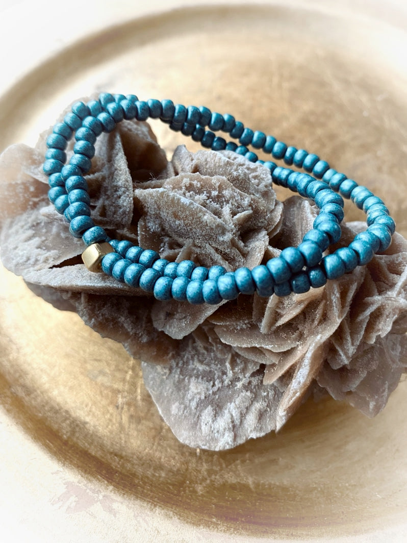 A879 - Wickelarmband Dark Sea Foam