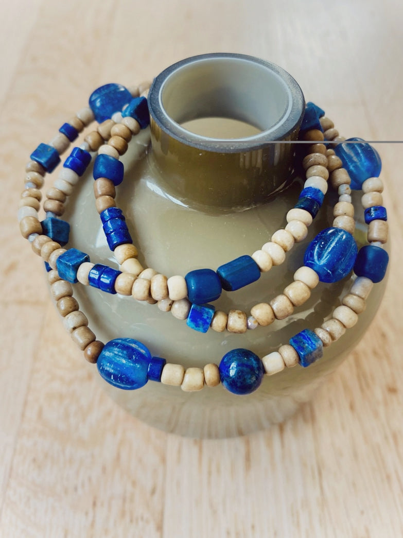 A893 - Wickelarmband Sand-Blue 2