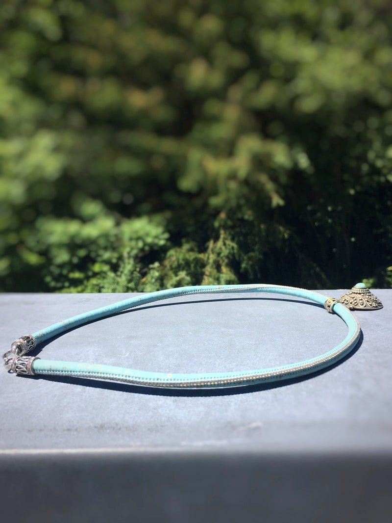 K021 - Silber-Amulett mit Türkis