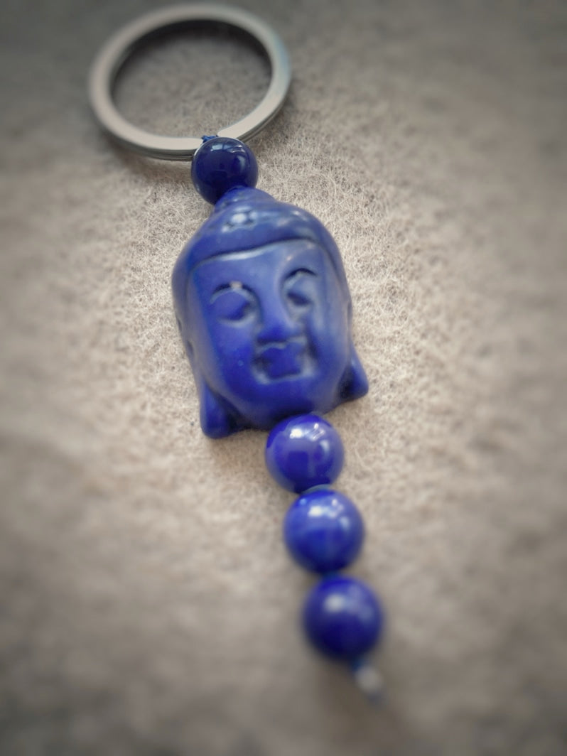 S041 - Blauer Buddha mit Keramikperlen