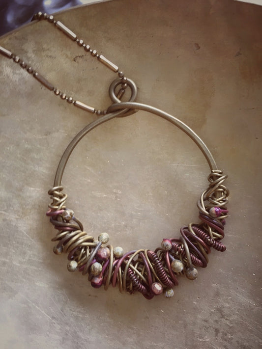 Z071 - Boho-Kette mit Wirework