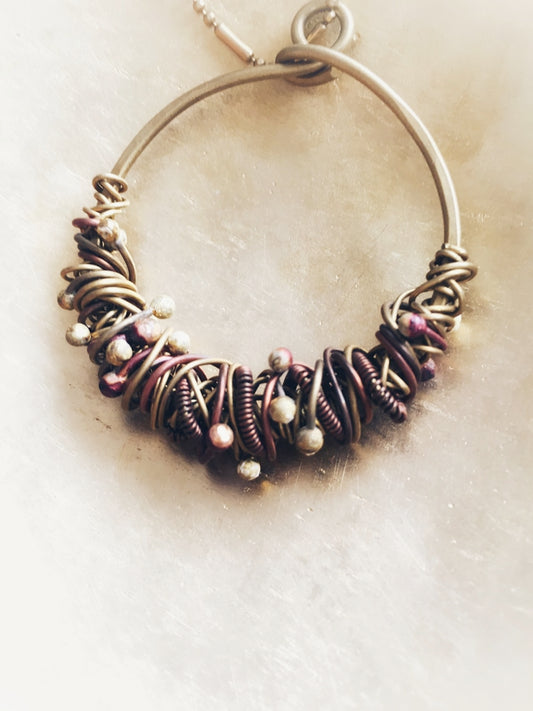 Z071 - Boho-Kette mit Wirework