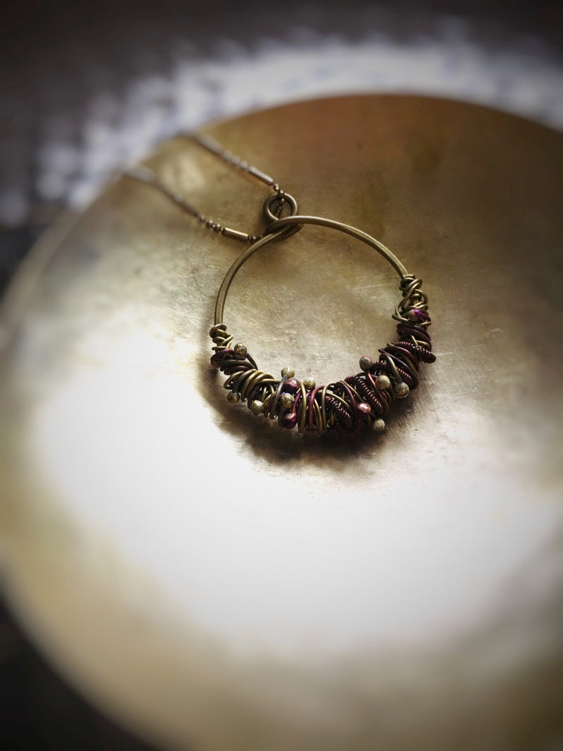Z071 - Boho-Kette mit Wirework