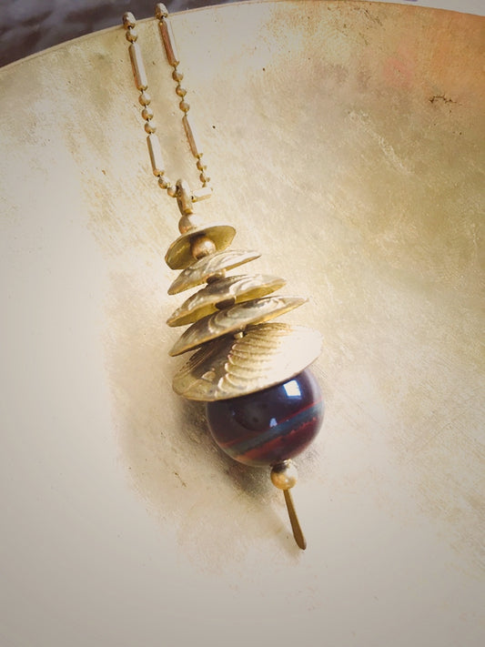 Z072 - Boho-Kette mit Tigerauge