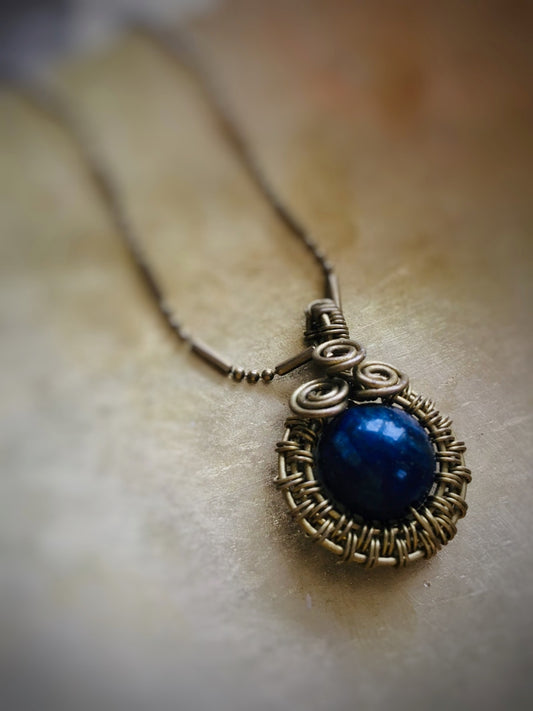 Z074 - Boho-Kette mit Sodalith-Perle