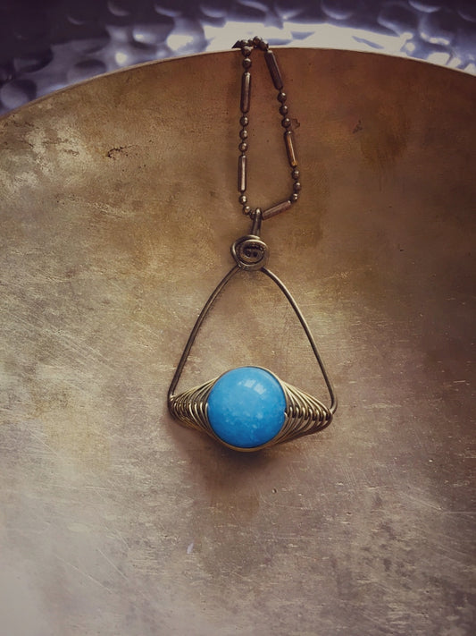 Z075 - Boho-Kette mit Jade-Perle