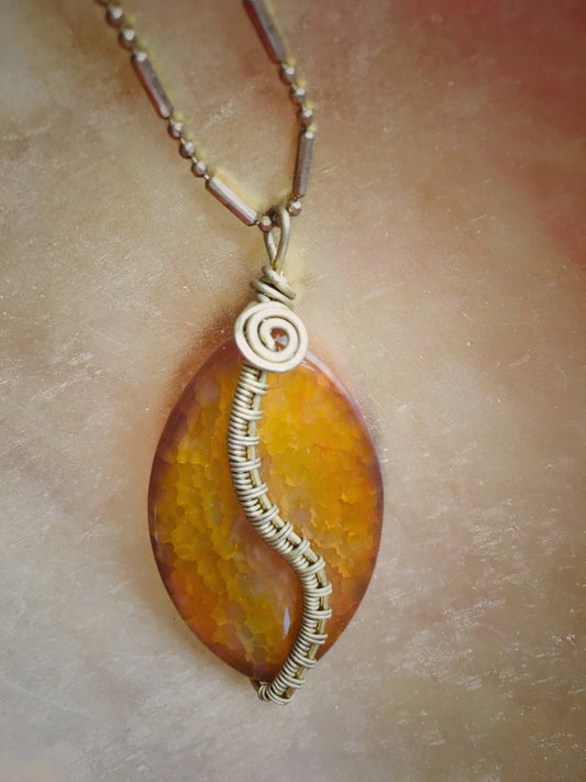 Z077 - Boho-Kette mit Achat
