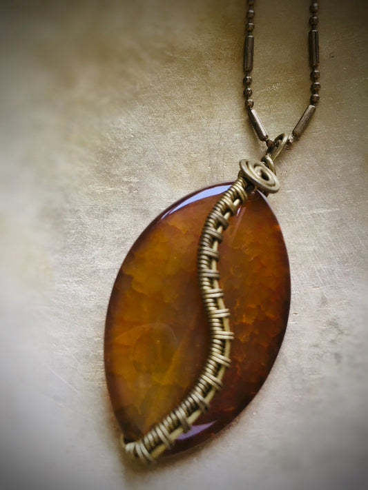 Z077 - Boho-Kette mit Achat