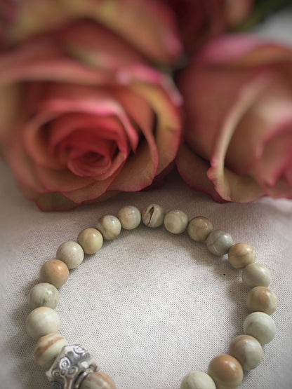 A164 - Butter Jade mit Hill Tribe Silber