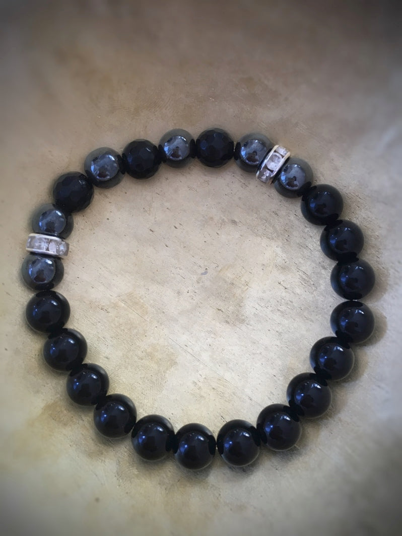 A208 - Onyx mit Hämatit