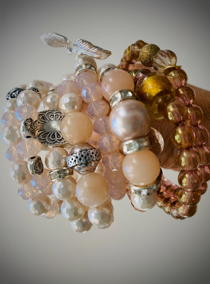 A363 - Muschelperle und Kristallglas