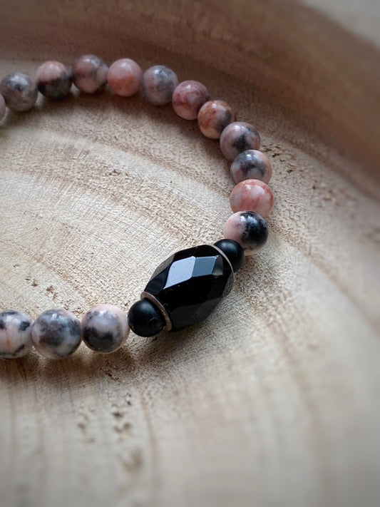 A421 - Zebra-Jaspis mit Onyx