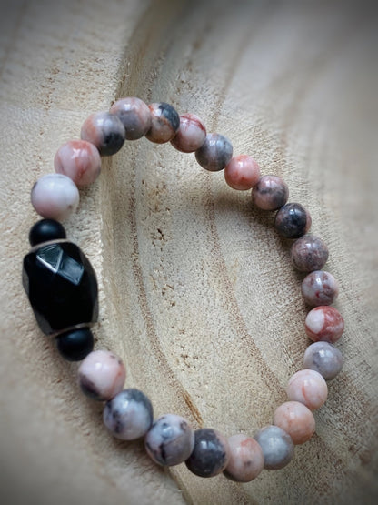 A421 - Zebra-Jaspis mit Onyx