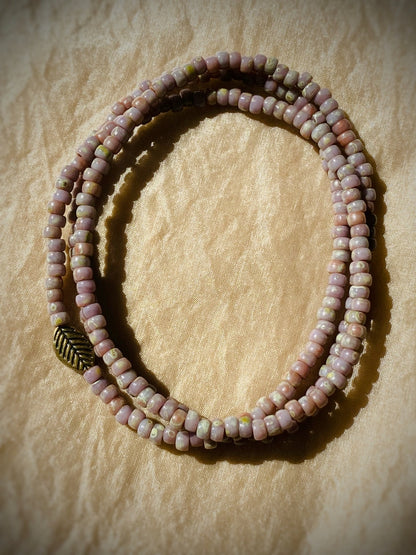 A745 - Wickelarmband Dusky Pink 1