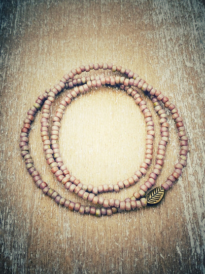 A745 - Wickelarmband Dusky Pink 1