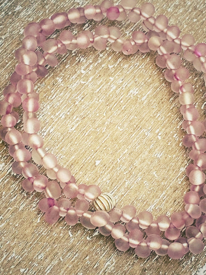A750 - Wickelarmband Pink Drops 2