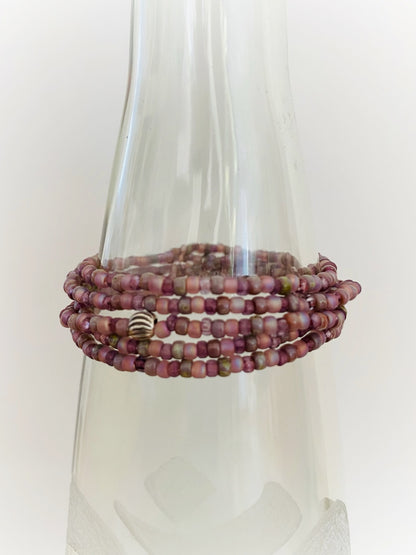 A861 - Wickelarmband Lila-Mix