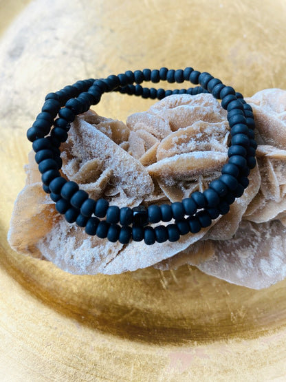 A872 - Wickelarmband Black Matte