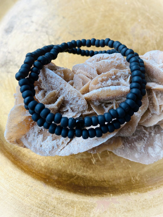 A872 - Wickelarmband Black Matte