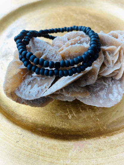 A872 - Wickelarmband Black Matte