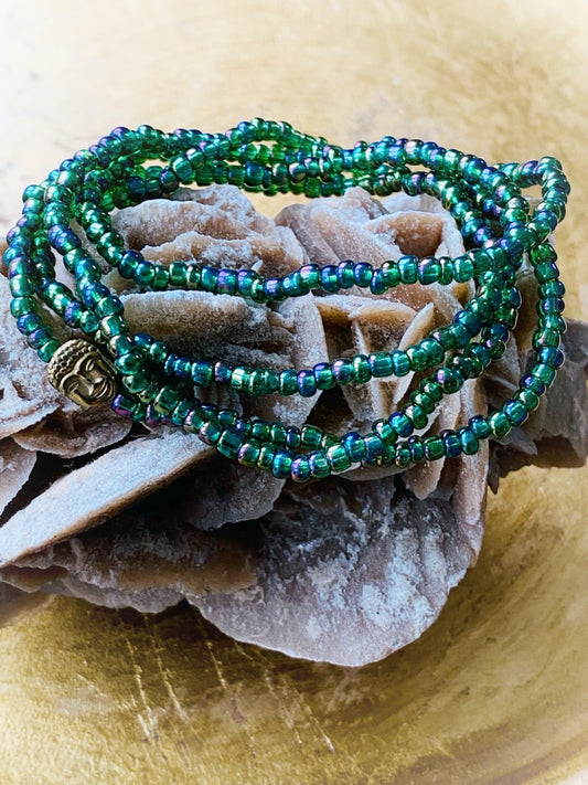 A874 - Wickelarmband Green Rainbow 2