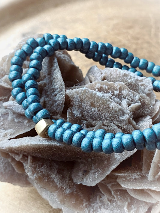 A879 - Wickelarmband Dark Sea Foam