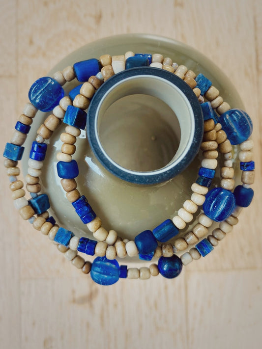 A893 - Wickelarmband Sand-Blue 2