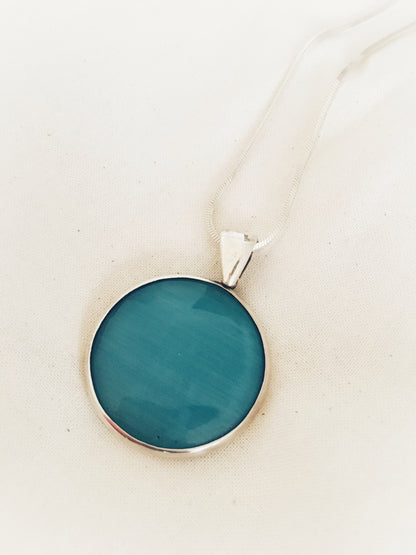 K074 - Blauer Quarz in Silber