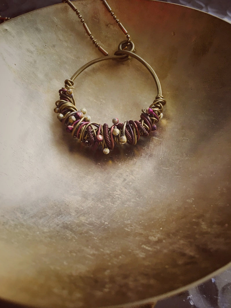 Z071 - Boho-Kette mit Wirework