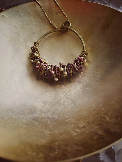 Z071 - Boho-Kette mit Wirework