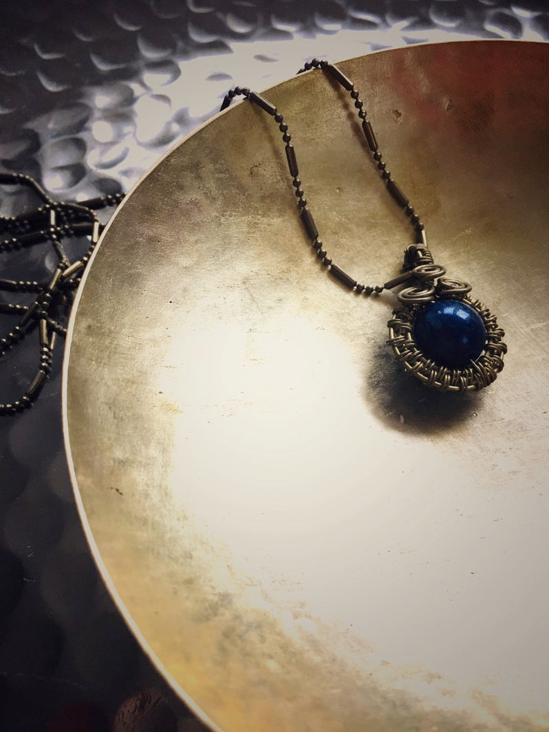 Z074 - Boho-Kette mit Sodalith-Perle