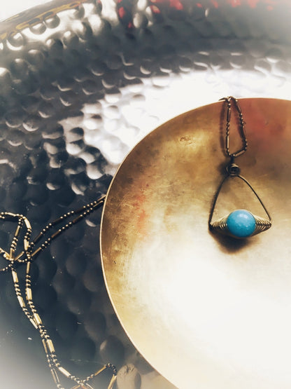 Z075 - Boho-Kette mit Jade-Perle