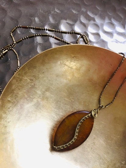 Z077 - Boho-Kette mit Achat